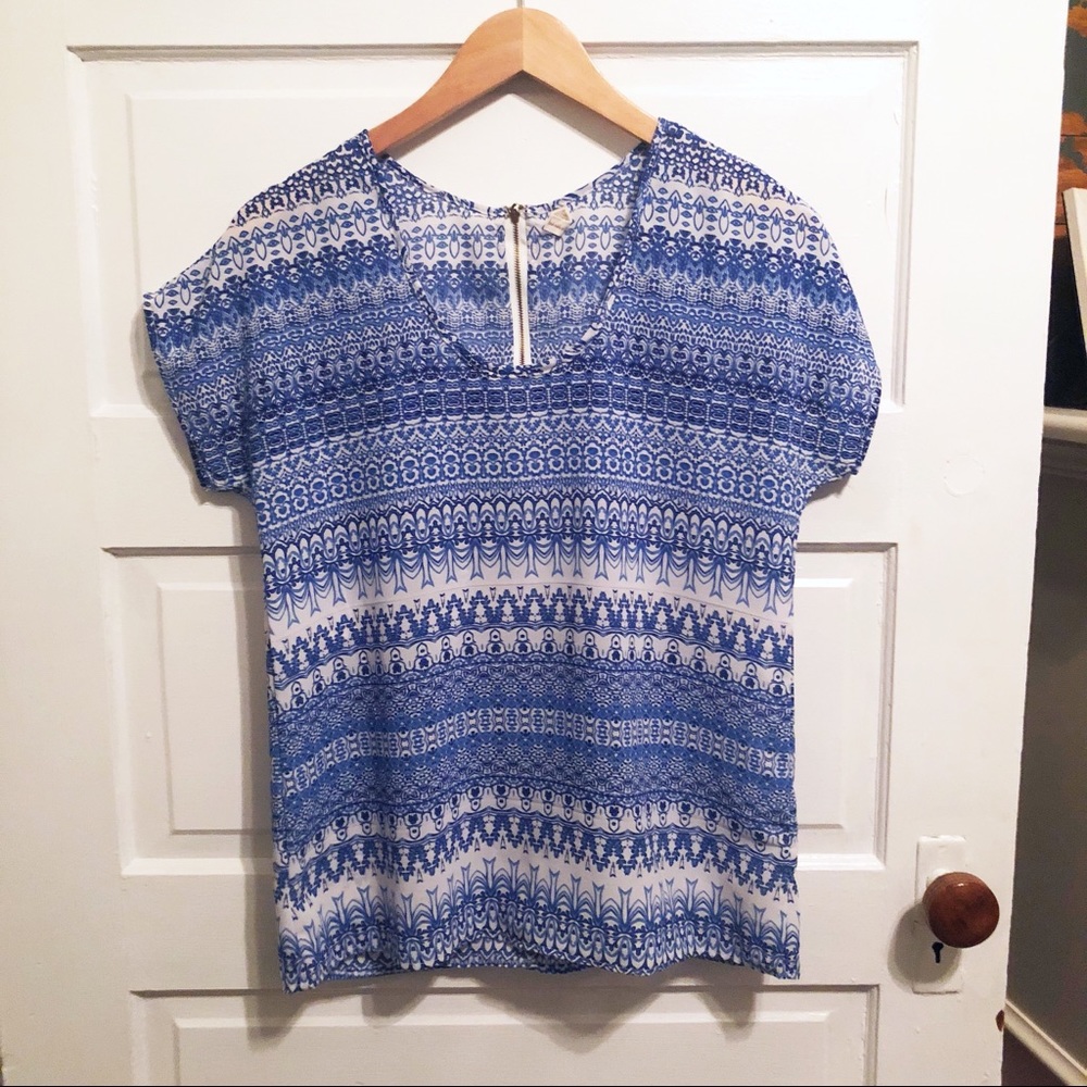 Blue Patterned Top - Picture 2 of 4